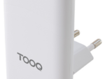 CARGADOR TOOQ PARED GAN USB-C/PD+USB-A/QC 65W, BLANCO