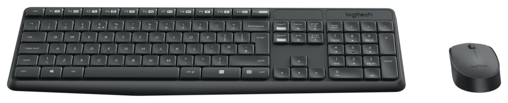 COMBO TECLADO RATON LOGITECH MK235 RF INALAMBRICO GRIS