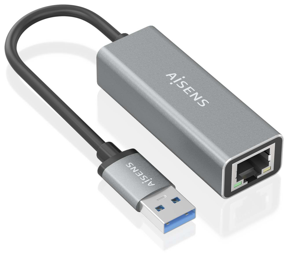 CONVERSOR AISENS USB 3.0 A ETHERNET GIGABIT 10/100/1000 GRIS 15CM