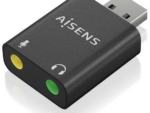 CONVERSOR AISENS USB-A A AUDIO 48KHZ USB-A/M-2XJACK 3.5/H NEGRO