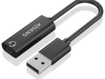 CONVERSOR AISENS USB-A A AUDIO 48KHZ USB-A/M-JACK 3.5/H NEGRO 10CM