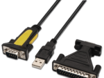 CONVERSOR AISENS USB A SERIE A/M-RS232 DB9/M DB25/M NEGRO 1.8M