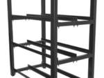 ESTANTERIA LANBERG BATERIAS UPS 830X454 2 FILAS 4 NIVELES 8 MARCOS FLAT PACK BK