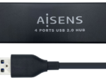 HUB AISENS USB 2.0 TIPO A M-4XTIPO A H NEGRO 30CM