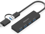 HUB AISENS USB 3.1 GEN1 USB-C/M Y USB-A/M-4XTIPO A/H NEGRO 15CM