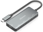HUB AISENS USB 3.1 USB-C 1XPD 100W 1XUSB-C 3.0 3XUSB-A 2.0 GRIS 15CM