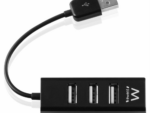 HUB EWENT USB 2.0 HIGH SPEED USB-A 4 PUERTOS NEGRO