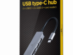 HUB USB TIPO-C DE 3 PUERTOS USB 3.1 Y USB 2.0 CON LECTOR DE TARJETAS