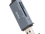 LECTOR TARJETAS TOOQ USB 3.0 (USB-C+USB-A) SD/TF GRIS
