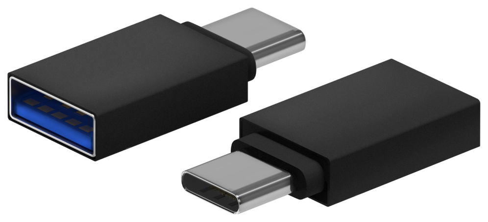 MINI ADAPTADOR AISENS ALUMINIO USB 3.2 GEN1 3A USB-C/M-A/H NEGRO