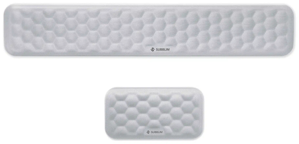 PACK REPOSAMUÑECAS SUBBLIM ERGO AIRPADDING RATON TECLADO PLATEADO