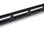 PANEL PARCHEO AISENS 24 PUERTOS RJ45 CAT.5E UTP 19 1U DUAL IDC NEGRO