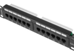 PATCH PANEL LANBERG 12 PUERTOS 1U 10" CAT.6 NEGRO