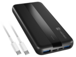 POWERBANK NATEC TREVI SLIM QV2 10000MAH 2XUSB-A 18W + 1XUSB-C 20W + CABLE USB-C