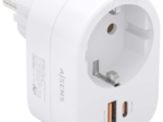 REGLETA PARED AISENS 1 TOMA USB-C 20W PD3.0 USB-A 20W QC3.0 BLANCO