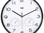 RELOJ PARED TREVI OM 3510 T 30CM WALL CLOCK+TERM.+HYGROM. BLACK