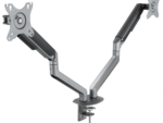 SOPORTE MESA TOOQ 2 PANTALLAS 17"-32" GRIS/NEGRO