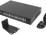 SWITCH LANBERG 24 PTOS 1GB POE+/2X SFP 2X GBIT ETHERNET 360W RACK 19"