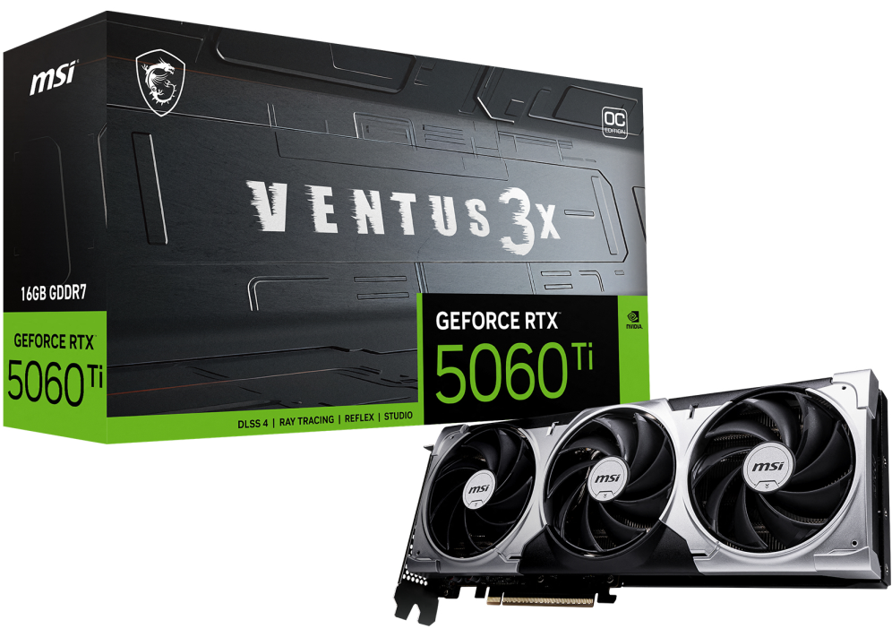 TARJETA GRAFICA MSI RTX 5060TI 16G VENTUS 3X OC