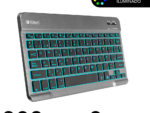 TECLADO SUBBLIM SMART BACKLIT BLUETOOTH RETROILUMINDO GRIS