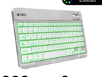 TECLADO SUBBLIM SMART BACKLIT BLUETOOTH RETROILUMINDO SILVER