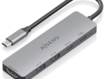 USB-C DOCK AISENS 5 EN 1 HDMI 2XUSB-A USB-C USB-C PD GRIS 15CM