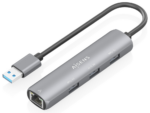 USB3.0 DOCK AISENS USB-A A ETHERNET GIGABIT HUB 3XUSB-A GRIS 15CM